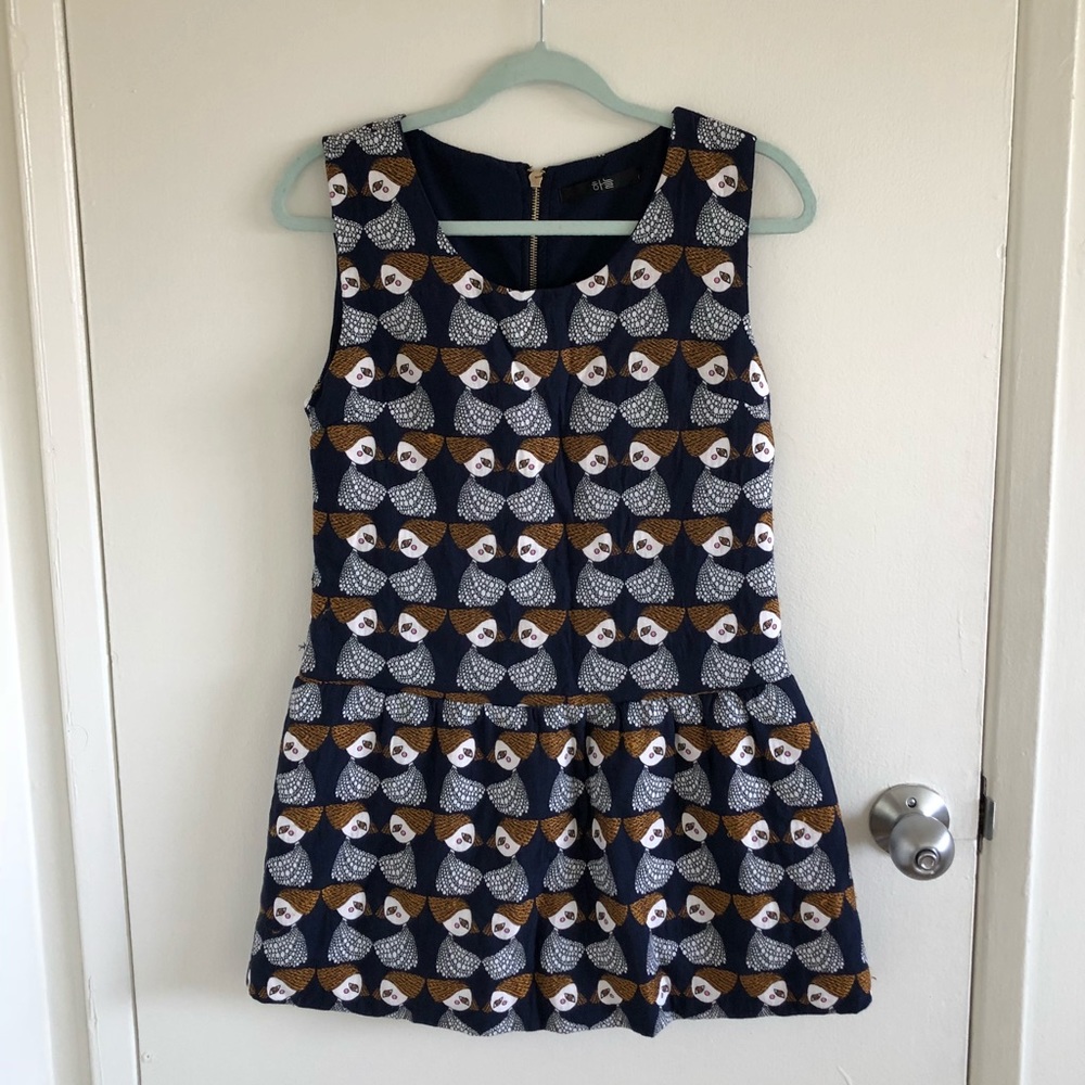 Korean “Sky” Brand Dress with Girl Pattern
